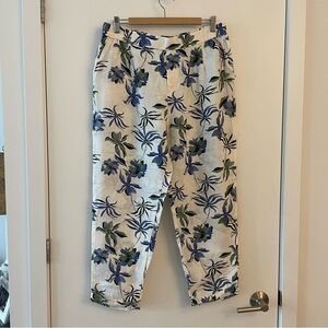 Linen floral pants